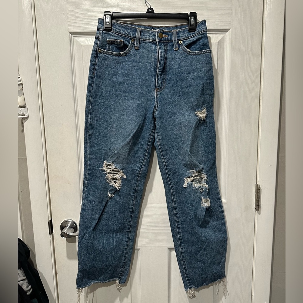 Universal Thread Distressed Straight Leg Jeans - Blue